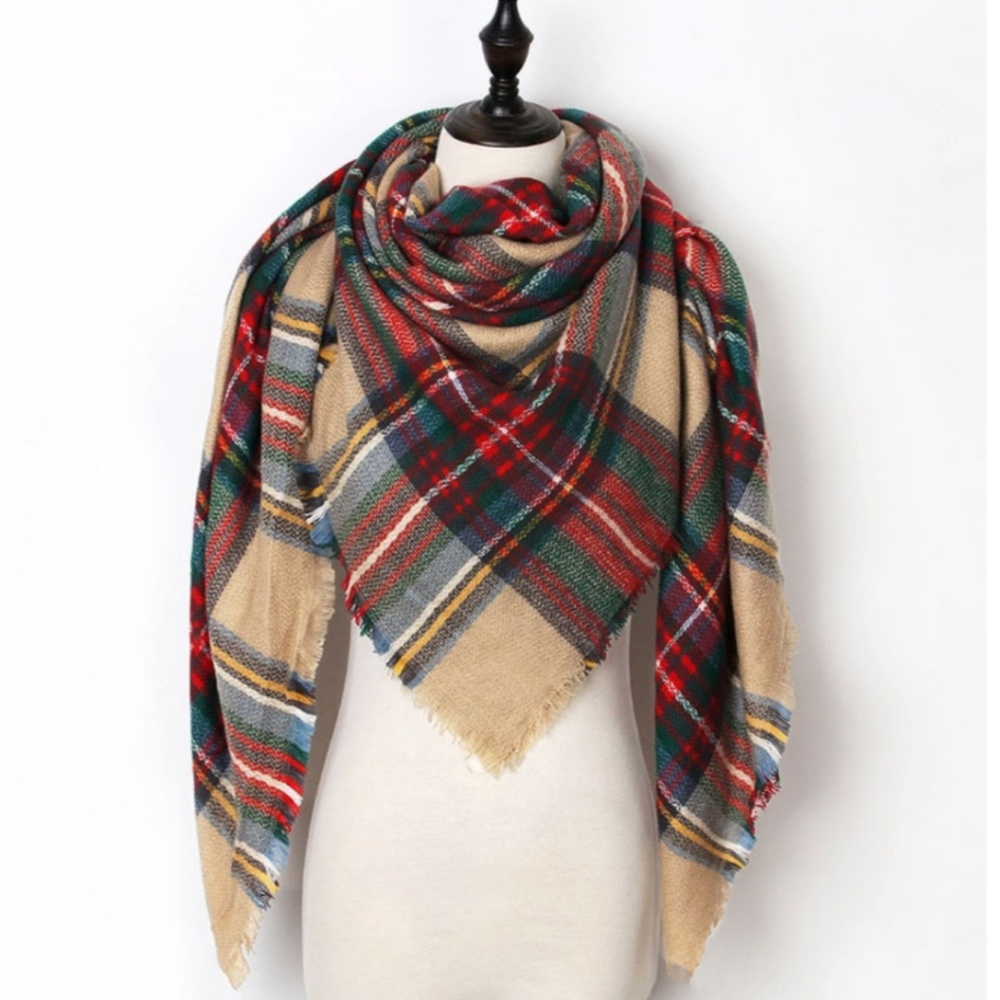Plaid Blanket Scarf